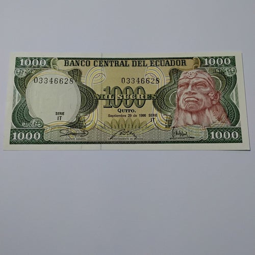 Ecuadoriansk Sedel - 1000 Sucres