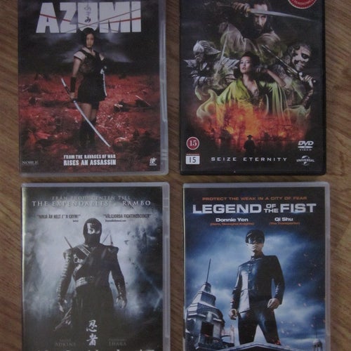 Actionfilmer : Ninja , Azumi , Legend of the Fist , 47 Ronin - DVD Svensk text!