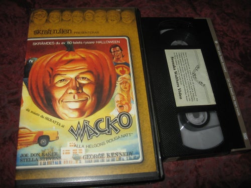 WACKO "ALLA HELGONS ROLIGA NATT" (JOE DON BAKER,GEORGE KENNEDY) VHS X-RENTAL