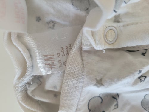 H&M vit sparkdräkt, storlek 62
