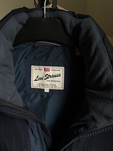 Levi's blå vinterjacka, storlek L