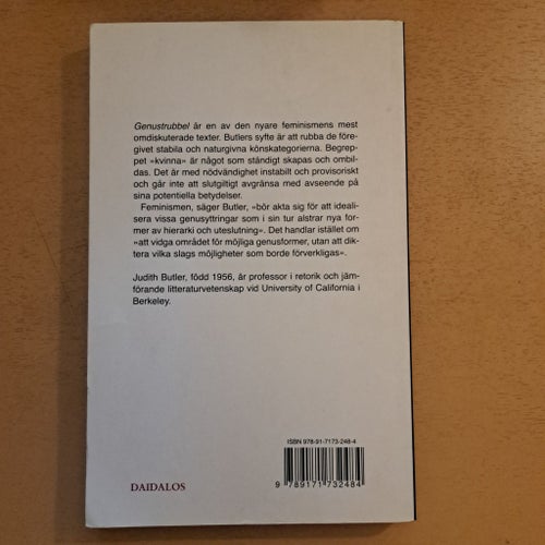 Genus Trubbel av Judith Butler, 1990