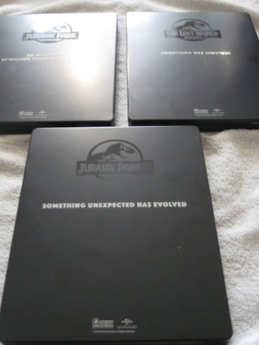 JURASSIC PARK 1-3 STEELBOOKS (SWEDISH TEXT)