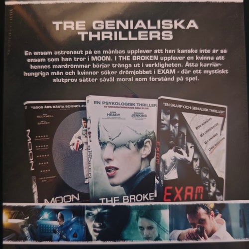 NY inplastad Box twisted thriller Moon, The broken, Exam