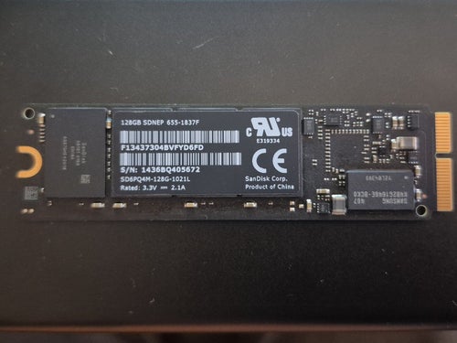 NMVe 128GB SSD til Macbook