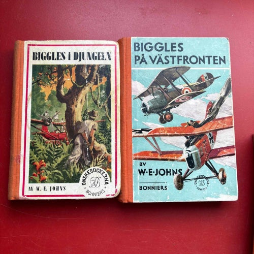 5 BIGGLES BONNIERS ÖNSKEBÖCKERNA W.E. Johns 1944-1954