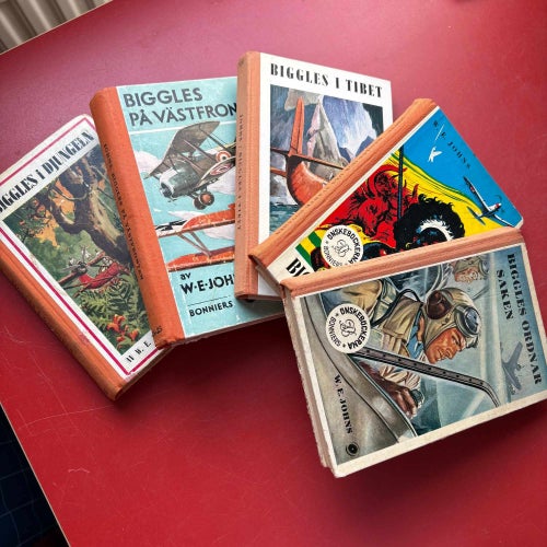 5 BIGGLES BONNIERS ÖNSKEBÖCKERNA W.E. Johns 1944-1954