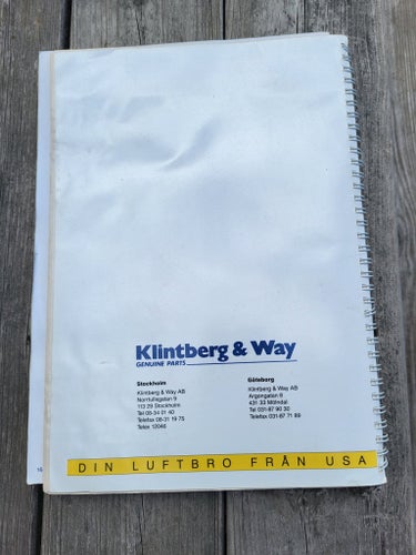 USA-Reservdelskatalog bilar-Klintberg & Way - Din Luftbro Från USA