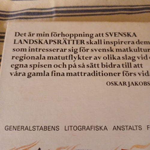 Svenska Landskapsrätter av Oskar Jakobsson, 1967