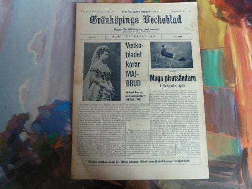 GRÖNKÖPINGS VECKOBLAD, 1962 MAJ 4, TIDNING