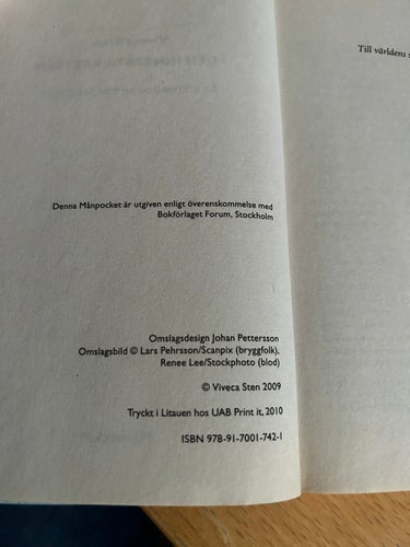 I den innersta kretsen av Viveca Sten, bok, Very fine