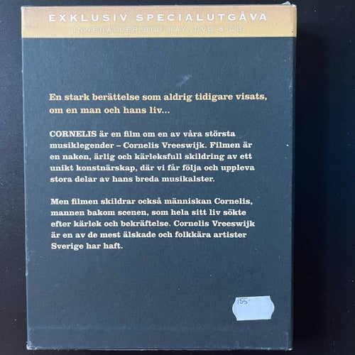 CORNELIS. EXKLUSIV SPECIALUTGÅVA. 3-DISC BOX: BLU-RAY + DVD + CD.
