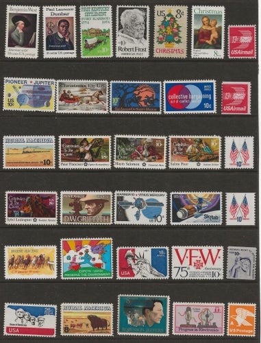 USA, 9 blad med postfriska märken, par, 4-block mm