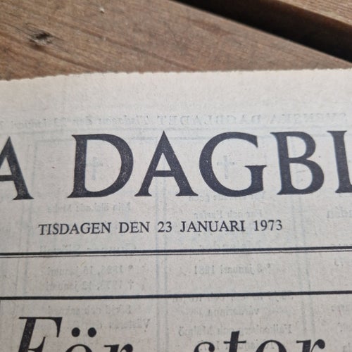 Svenska Dagbladet tidning från 1973