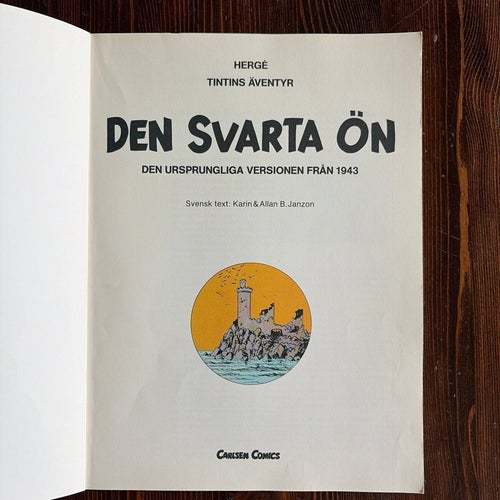 Tintins Äventyr - Den Svarta Ön! Den ursprungliga versionen från 1943!