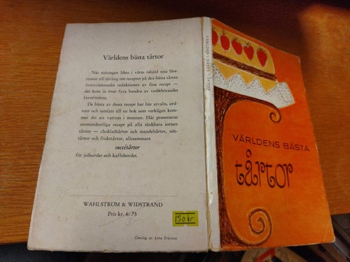 Världens bästa tårtor Wahlström & Widstrand, bok, häftad, Very Fine