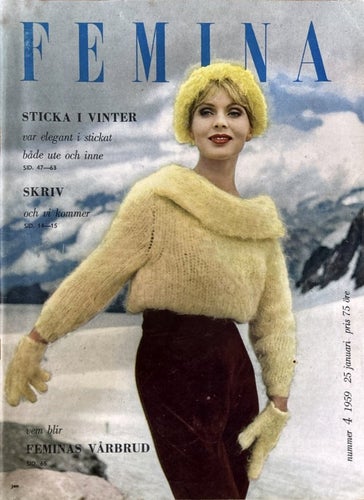 Femina 4 1959 Karesuando, Maj Nordenskiöld, Majken Wendel, Evy Levander