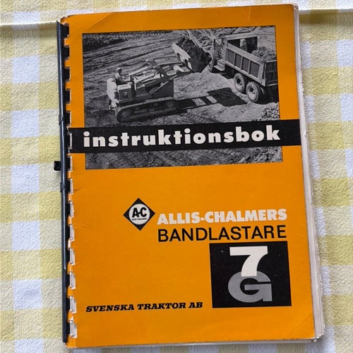 Instruktionsbok Allis-Chalmers Bandlastare 7G