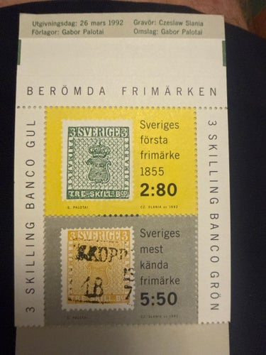 Berömda frimärken 26 mars 1992
