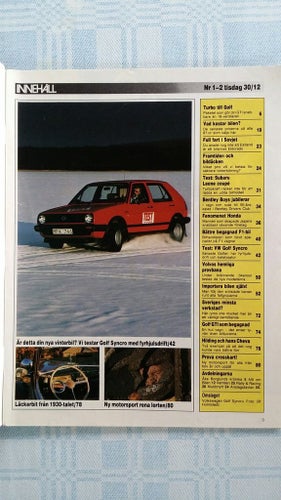 Teknikens Värld nr 1-2 1987: VW Golf Syncro + GTI vs Turbo, Subaru Leone Coupé