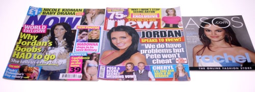 British magazine Bundle-NOW / NEW/ Asos-Feb/March 2008-Combined weight 556g