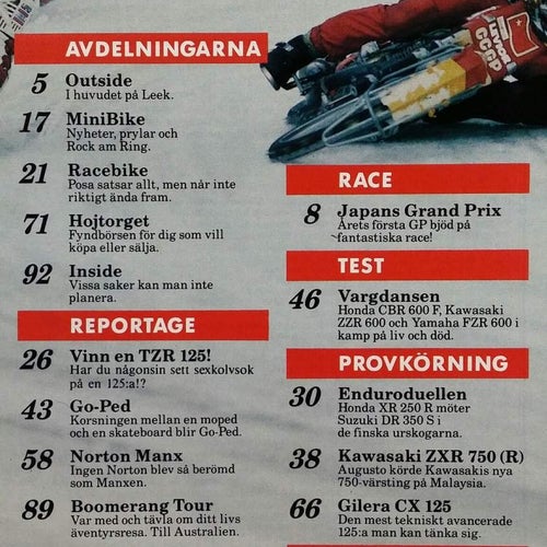 Super Bike nr 5 1991: Honda CBR 600, Kawasaki ZZR 600, Yamaha FZR 600