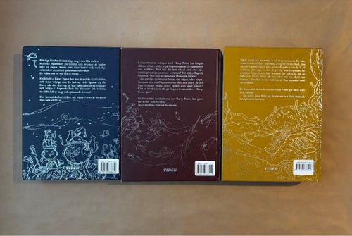 Harry Potter Bokpaket 1–3 Inbundna – De Vises Sten, Hemligheternas Kammare & Fån