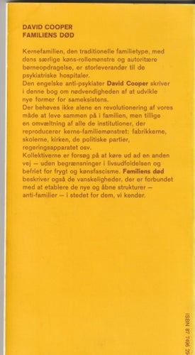 FAMILIENS DØD av David G. Cooper, 1972. (danska)