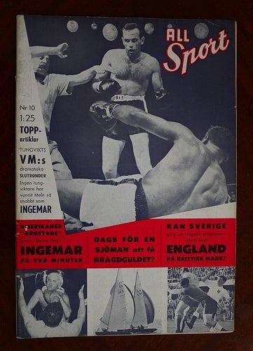 All Sport 10, 1958 boxning Ingemar Johansson , även Segling i Sandhamn mm