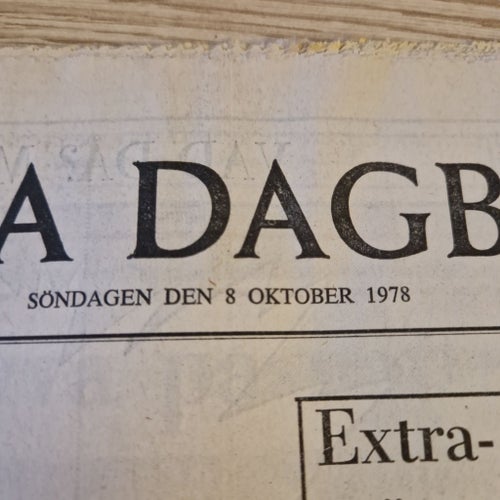 Svenska Dagbladet Söndagen den 8 oktober 1978