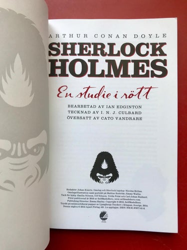 SHERLOCK HOLMES En studie i rött Ian Edginton I.N.J. Culbard 2014