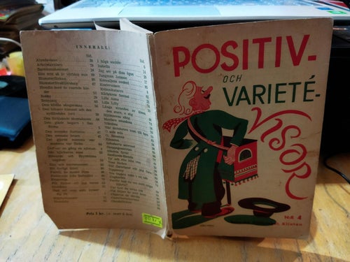 Positiv- och variete-visor n:r 4 Svenska visförlaget, Klinten