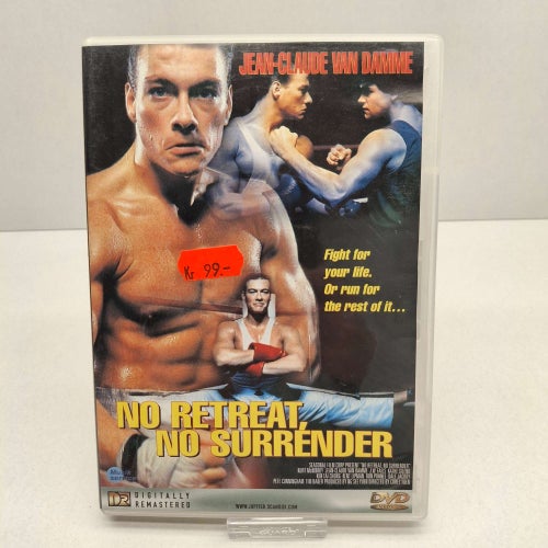 No retreat No surrender - Van Damme Region 2, DVD-Film, Svensk text, Fint skick