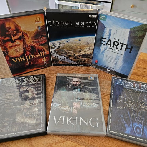 DVD-filmer: Vikingar, Planet Earth, How Earth Made Us, Monsters of Death