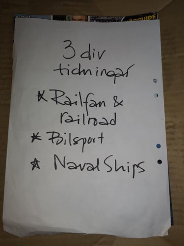 3 Diverse Tidningar: Railfan & Railroad, Bilsport, Historic Naval Ships