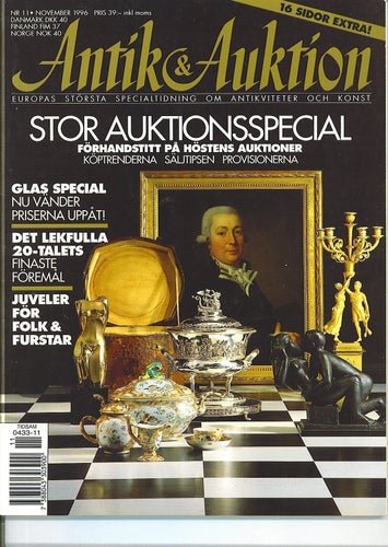 Antik & Auktion 11/1996 - Norska fajanser, bordslampor m m