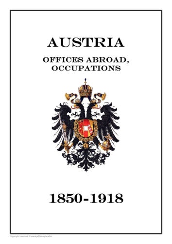 Austria offices abroad, occupation 1850-1918 PDF DIGITAL  STAMP  PAGES