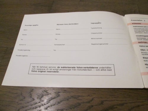 Volvo - Instruktionsbok 240 1983
