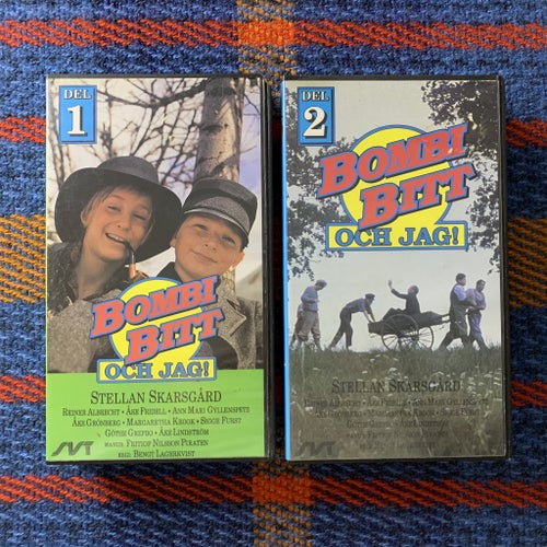 Bombi Bitt och jag Del 1 och 2 | VHS | Fritiof Nilsson Piraten Stellan Skarsgård