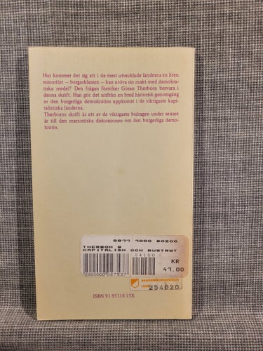Kapitalism och rösträtt av Göran Therborn, 1980