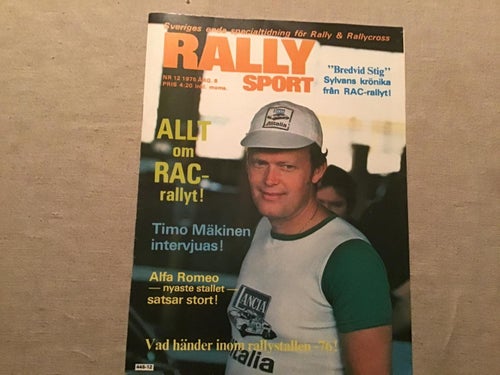 RALLYSPORT NR 12 1975 RAC RALLYT,SAAB 99,ALFA ROMEO,TIMO MÄKINEN,VW MOTOR,RALLY