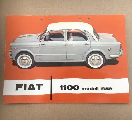 Försäljningsbroschyr FIAT 1100 modell 1958