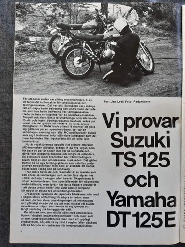 Allt om MC nr 12 1973: Suzuki TS 125, Yamaha DT 125 E