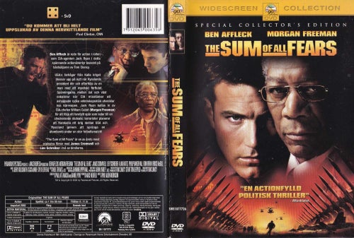 DVD - THE SUM OF ALL FEARS - SÖNDAGSFILMEN