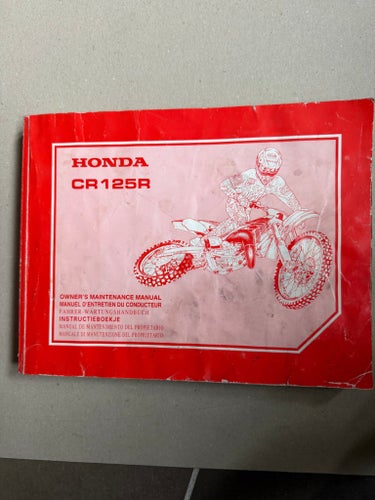 HONDA CR125R OWNER'S MAINTENANCE MANUAL