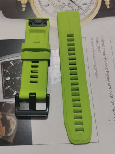 Armband för Garmin klockor, 22 mm, fluorescentgrön, QuickFit