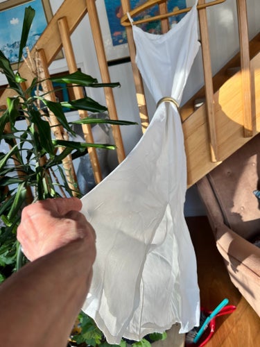 Festklänning Part Two vit maxi klänning silkig viskose M