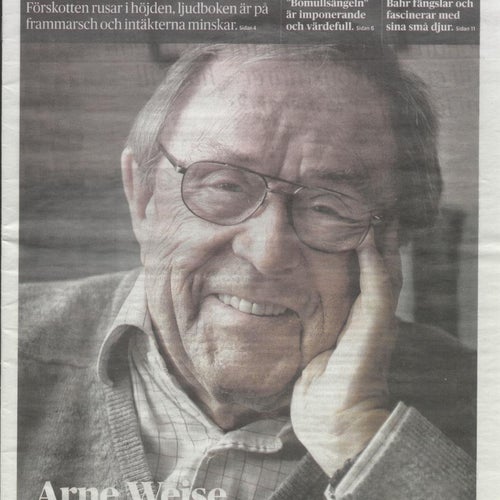 DAGENS NYHETER KULTUR - ARNE WEISE 1930-2019, DN 26 SEPTEMBER 2019