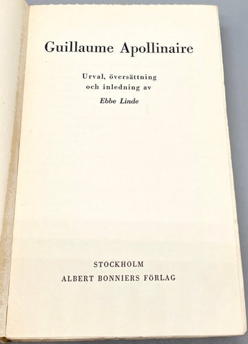 Urval av Guillaume Apollinaire