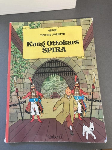 Tintin Kung Ottokars Spira Carlsen 1:a utgåva Tintins Äventyr